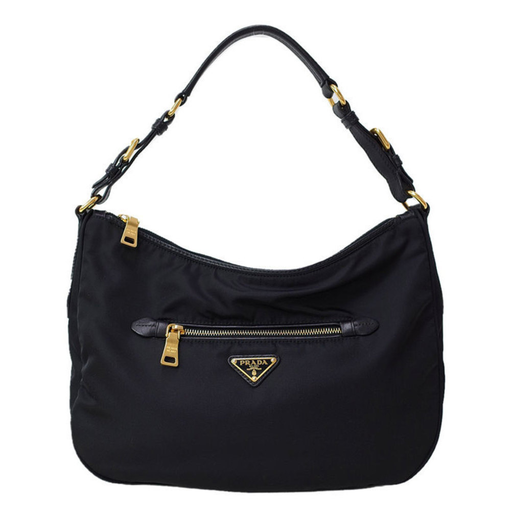 Prada Nylon Semi-shoulder Bag Black
